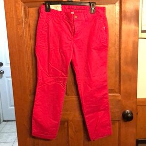 Gap girlfriend Khaki pants. Size 0. Bright pink